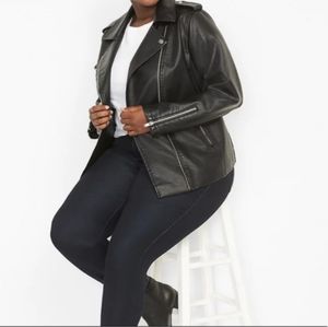 🏷️LB MOTO JACKET Faux Leather Black 18/20